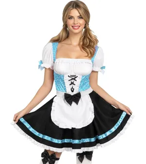 Spooktacular Creations Women Oktoberfest Costume Dirndl Dress German Girl SMALL thumbnail 1