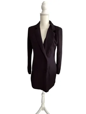 SHEIN Black Tuxedo Blazer Long Sleeve Dress Size Medium thumbnail 5
