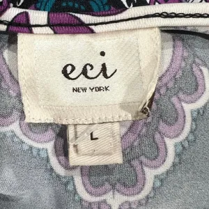 ECI Y2K Babydoll Tunic Dress L Purple Paisley Studded Top Fairy‎ Whimsygoth Boho thumbnail 14