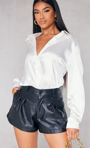 Pretty little thing leather shorts thumbnail 1