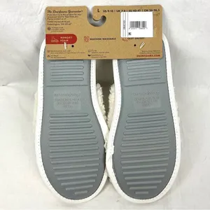 Merry & Bright Slippers Teddy Slide Dearfoams Women's Lg 9/10 Rainbow Stitching thumbnail 3