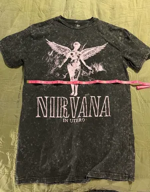 Nirvana In Utero Tour T Shirt Medium Acid Wash Band Tee thumbnail 1
