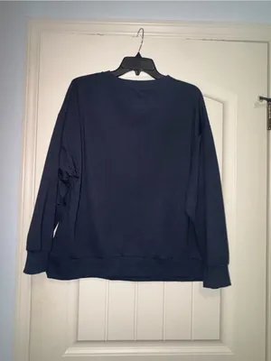 BiBi Navy Sweatshirt with Red and White 'GAME DAY' Appliqué thumbnail 3