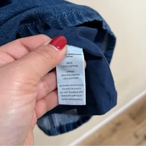 Thalia Top in True Blue Wash Amanda Uprichard size medium buckle denim blouse thumbnail 6