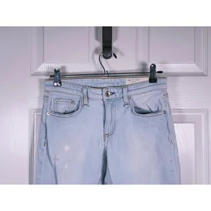 Rag & bone Womens Dre Low Rise Slim Boyfriend Jeans Size 24 Light Wash Blue 90s thumbnail 5