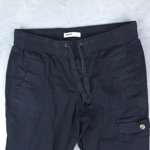 Sonoma Cargo Pants Women 6 Black Elastic Waist Roll Tab Utility Stretch Casual thumbnail 3