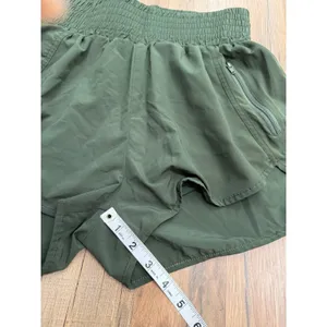 BCG Women's Olive Green Running Shorts Medium Zip Pocket‎ Activewear thumbnail 6