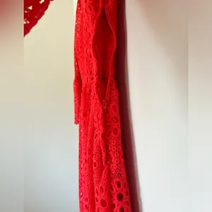 NWT‎ JACK BB Dakota Fit Flare Eyelet Dress Poppy Red Lined Bell Sleeve Size 10 thumbnail 4