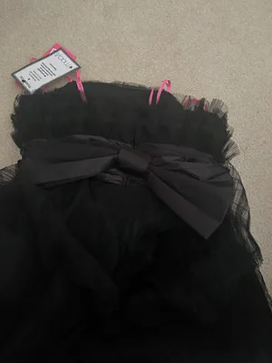 Betsey Johnson Black Tulle Dress with Satin Bow thumbnail 2