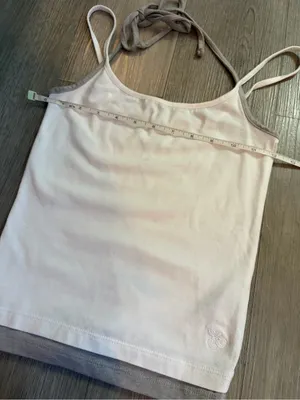 Out From Under White & Gray Layered Halter Cami Top – Small thumbnail 8