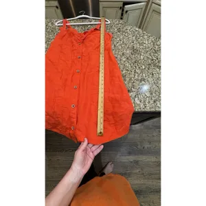 Anthropologie Maeve Twist-Front Mini Dress Linen‎ Size XL Sundress thumbnail 14