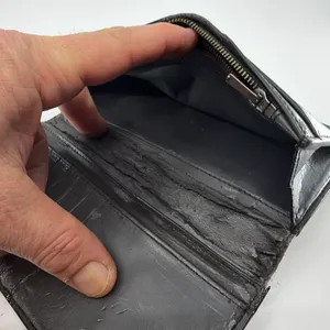 Coach Signature Coated Canvas Slim Black Wallet thumbnail 7