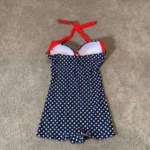 Women’s Swimsuit Bathers Halter Neck Boy Leg with Polka Dots Size 6-8 NEW thumbnail 7