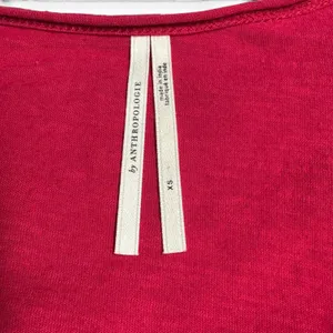 Anthropologie Long Sleeve V-Neck Ruffle Top Pink XS thumbnail 5