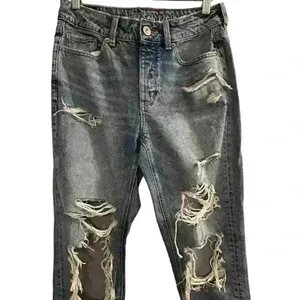 American Eagle Women's Tomgirl Distressed Boyfriend Jeans Size‎ 4 waist 28 Blue thumbnail 3
