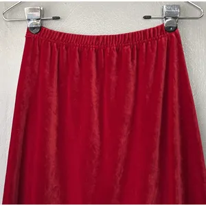 Vintage Long Red Velvet Skirt Juniors M Fits Size XS Maxi A-line Whimsigoth Y2K thumbnail 2