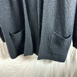 Free People Oversized Black Open Front Wool Blend Cardigan Size xsmall thumbnail 6