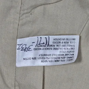 A New Day Womens Linen Blend Blazer Beige Tan Two Button‎ Jacket Size M thumbnail 4