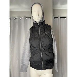 Women’s Puma‎ Zip Up Hoodie Jacket - Small - Vest - Grey Black Sport Lifestyle thumbnail 2