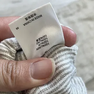 Brandy Melville Pants linen striped pull on womens Beige (one size) beach casual thumbnail 5