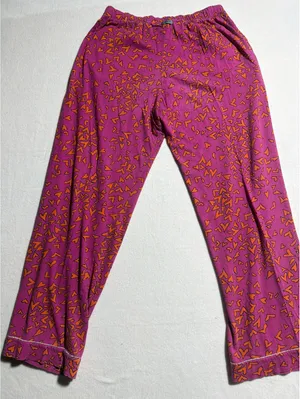 DKNY Women's Small Pink and Orange Heart Print Pajama Set thumbnail 10