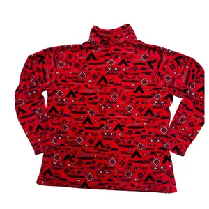 Eddie Bauer Womens 2XL‎ Red Camping Print Quarter Zip Fleece Pullover Sweater thumbnail 4