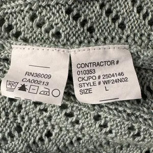 Calvin Klein Jeans Large Top Crochet Sleeveless Semi-Sheer Stretch Round Neck thumbnail 8