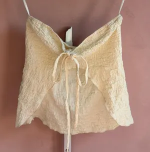 Princess Polly Cream Textured Halter Cami thumbnail 1