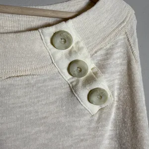 Free People We the Free Don't Forget Me Top Womens Medium Ivory Long Sleeve Boho thumbnail 10