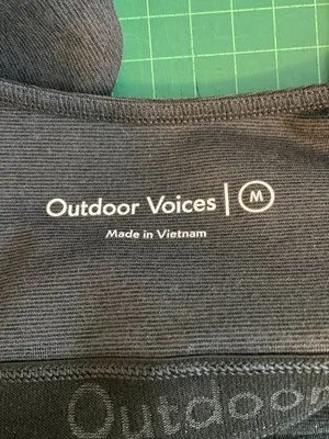 Outdoor Voices Women M Black Micro Stripe Double Time Sports Bra Athleisure thumbnail 7