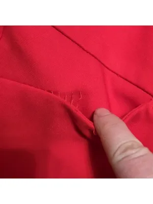 Loft Red Marisa Skinny Pants Size 6 thumbnail 4