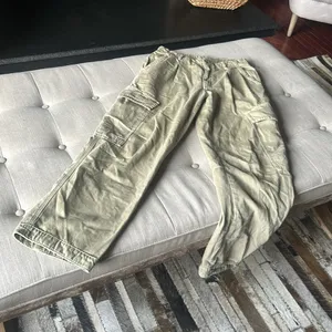 Free People Creme Cargo Carpenter Pant Size 2 thumbnail 2