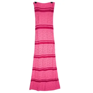 L*SPACE Rosalia Pink Crochet Strapless Maxi Dress S NWT thumbnail 7