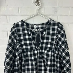Day & Moon Red Dress Boutique Pinky Promise Black Plaid Dress Size L thumbnail 3