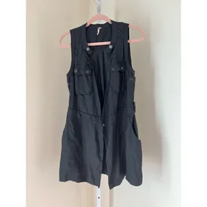 Free People Womens Small Black Desert Daylight Mini Dress Sleeveless Boho‎ thumbnail 3