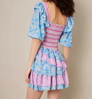 Fancy Boutique floral ruffle girly mini dress thumbnail 2