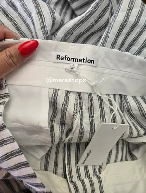 Reformation Carter Linen Mid Rise Pant thumbnail 6