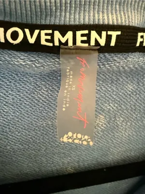 FP Movement Valley Girl Half Zip Cropped Sweatshirt Pullover Faded Blue Size XS thumbnail 9