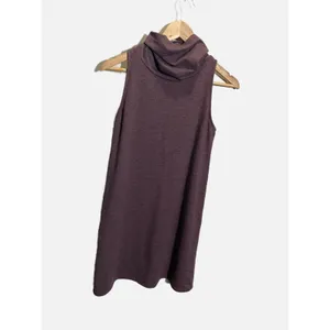 Leith Shift Dress Women S Purple Cowl Neck Sleeveless Knit Casual Minimalist thumbnail 2