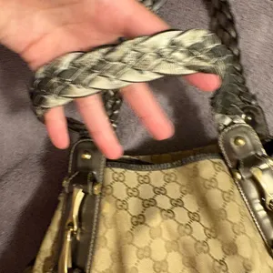 Gucci Pelham Canvas Shoulder Bag with Metallic Strapes thumbnail 2