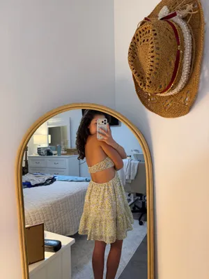 Sky to Moon Floral Cut-Out Dress thumbnail 2