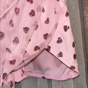 NWT Luxe Wave Size S Pink Heart Patterned Dress thumbnail 6