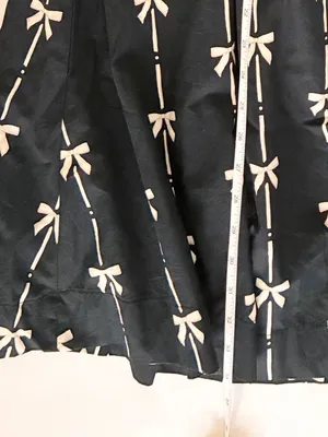 Romantic Bow Print 100% Cotton Maxi Skirt with Liner by Pinch - Med - Black thumbnail 4