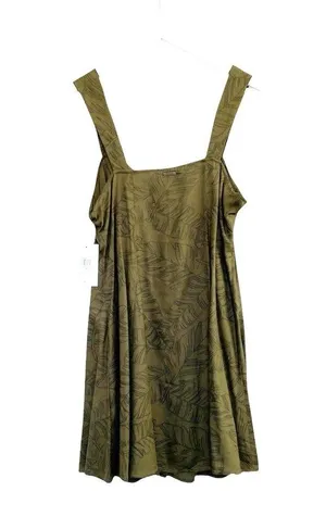 Hurley Green and Black Sleeveless Sundress Tropical Leaves thumbnail 2