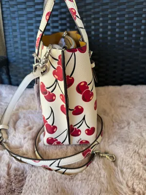 NWT ❤️ Coach Mollie Tote Bag 25 With Cherry Print thumbnail 2