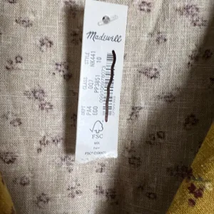 Madewell Kacie Mini Shirtdress Bitsy Bouquet Yellow Floral Size 10 thumbnail 9
