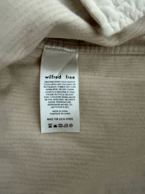 Aritzia Wilfred Free Corduroy Trucker Jacket Tan Camel Raw Hem XXS Oversized thumbnail 6