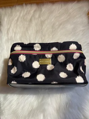 Betsey Johnson black & white polka dot makeup bag #polkadot #makeupbag thumbnail 2