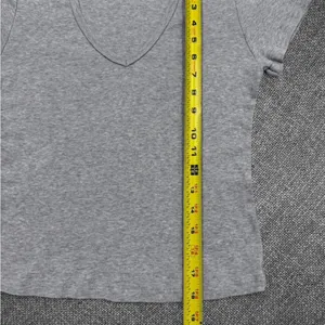 Light Gray Cotton V-Neck T-Shirt thumbnail 6