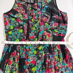 Broadway & Broome Silk Floral Pleated Mini Dress Size 0 thumbnail 8